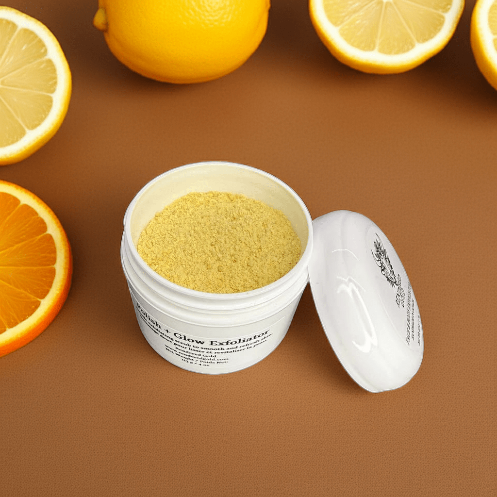 Polish & Glow Exfoliator - Rendered Gold